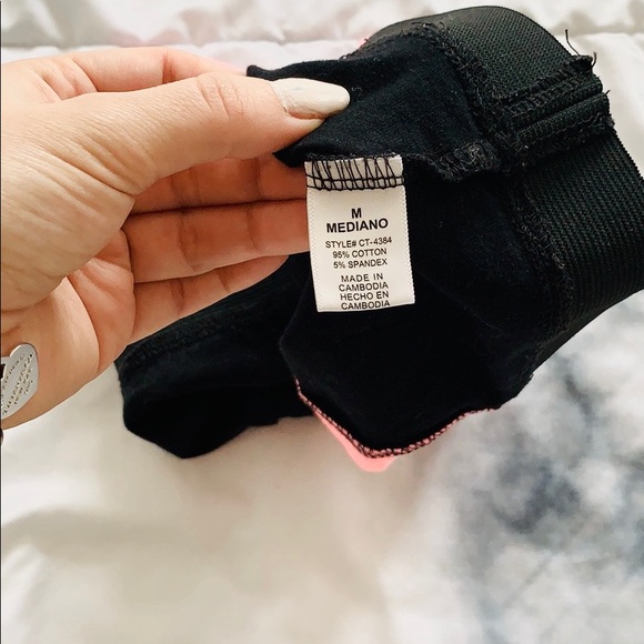 Neon Pink/ Black Crop Tank Top - Picture 7 of 7